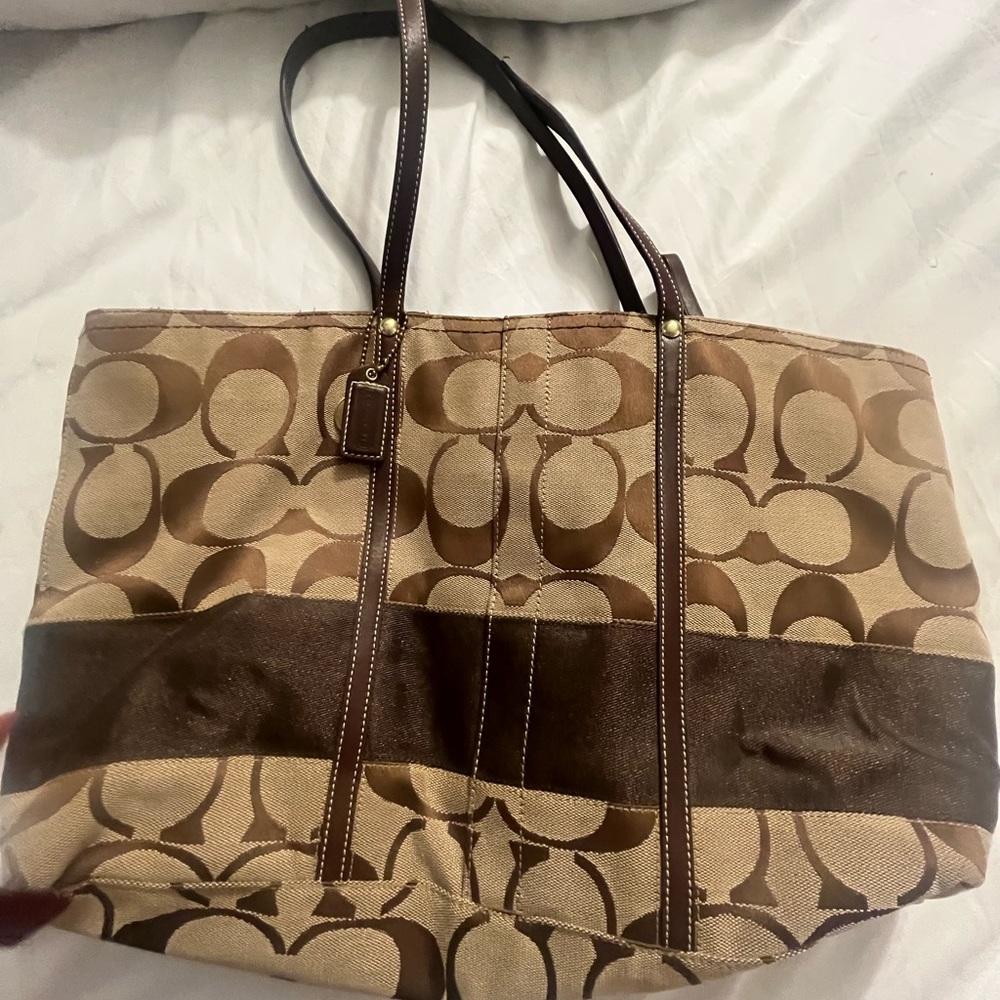 coach brown purse authentic